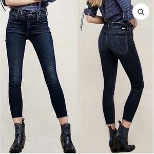 Mother Double Fray Charmer Crop Jeans